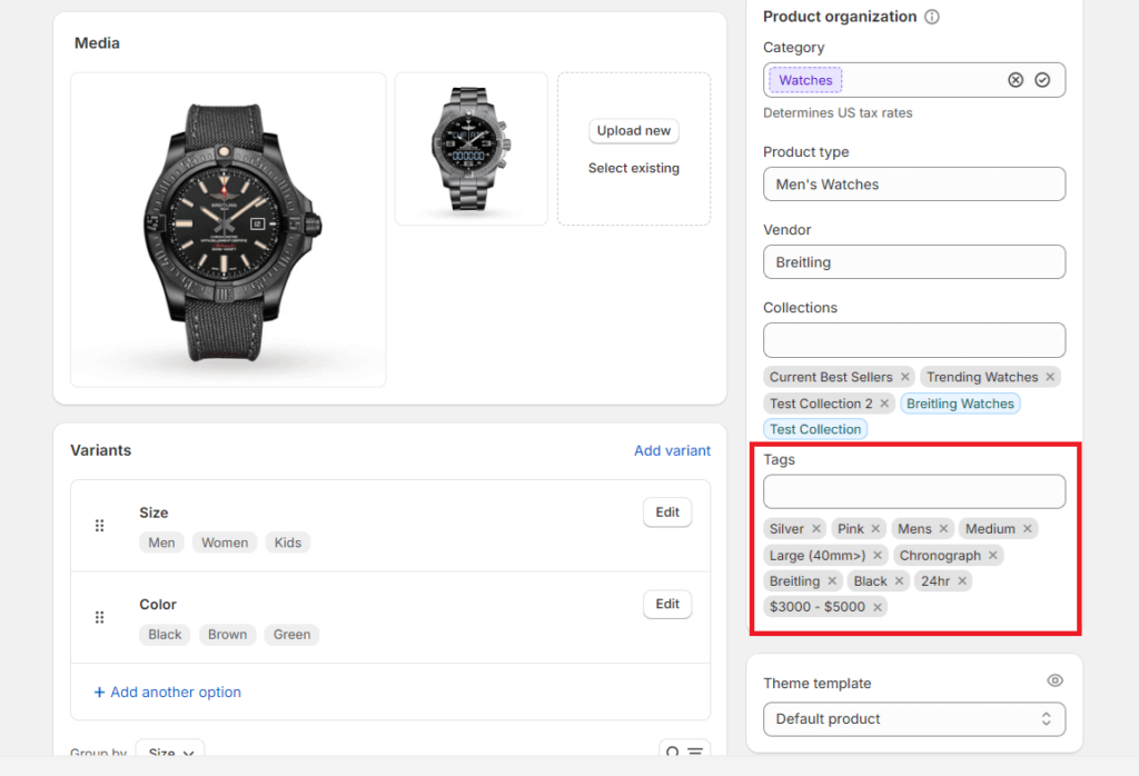 How To Add Collection Page Product Filters - Tagging